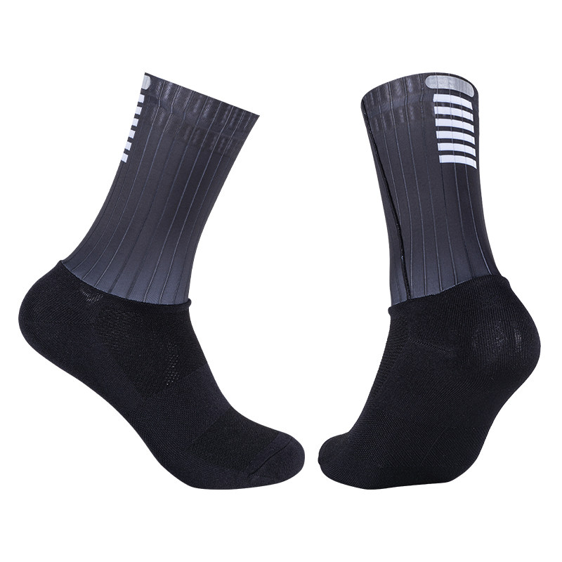 新款反光气动公路车运动专业骑行袜子男女士中长筒透气跑步比赛袜