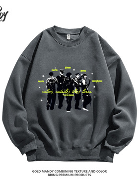 Cortis韩男团粉丝应援KPOP周边爱豆印花重磅纯棉长袖卫衣男女同款