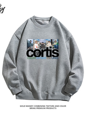 Cortis韩男团粉丝应援周边KPOP爱豆印花重磅纯棉长袖卫衣男女同款