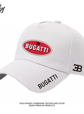 布加迪chiron超跑赛车性能机车改装印花男女青少年骑行鸭舌棒球帽