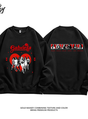 韩女团爱豆Katseye Gabriela粉丝应援周边重磅纯棉卫衣服男女同款