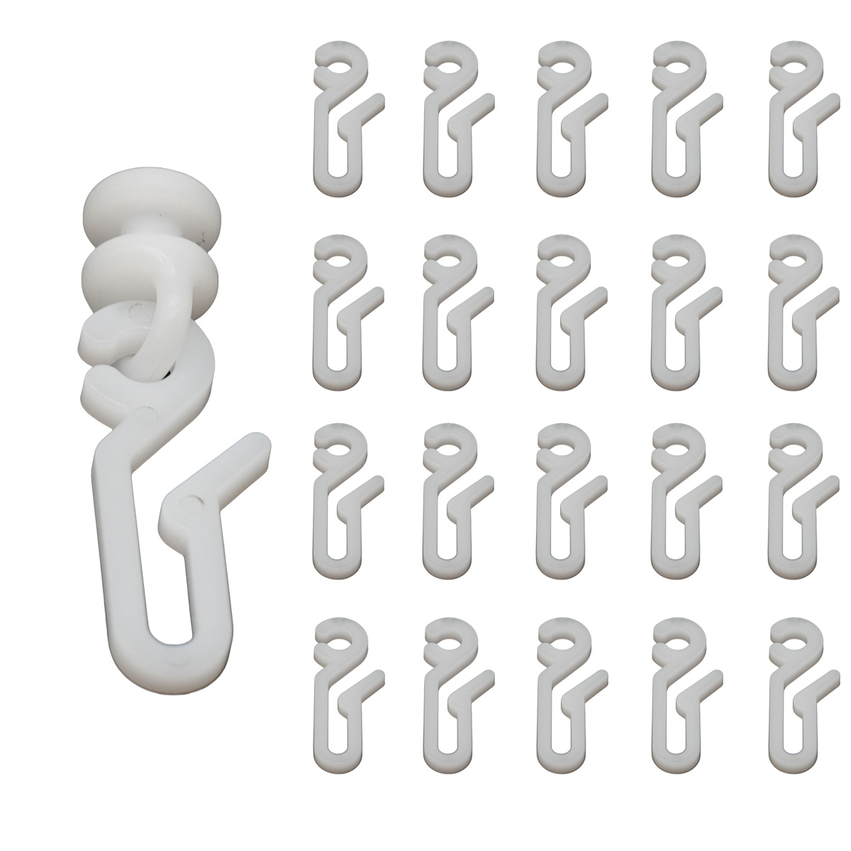 新型滑轮+挂钩套装pom小轨道滑轮 欧式1cm直径汽车滑轮窗帘配件