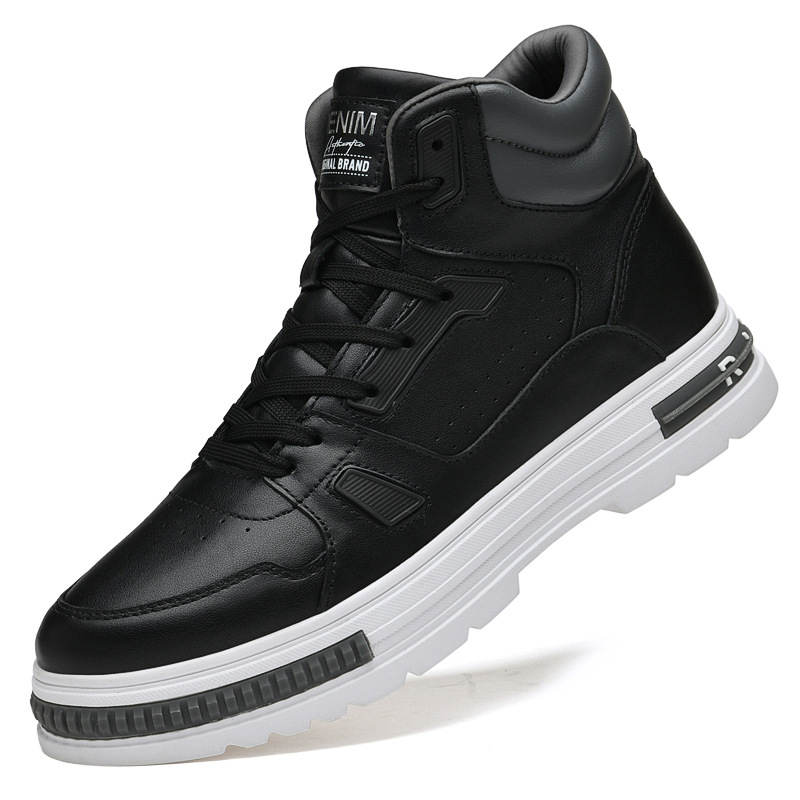 秋冬新款男士中邦隐形增高休闲鞋潮流时尚系带日常增高男鞋子