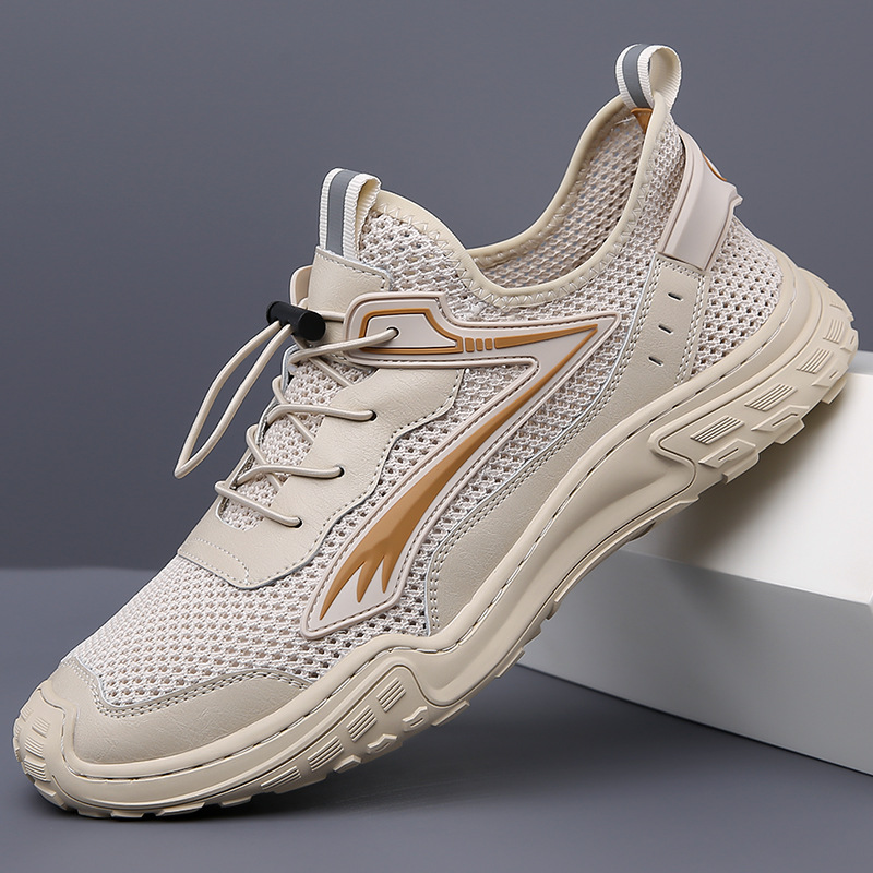 跨境网布鞋夏季新款男士一脚蹬男款日常户外休闲透气旅游懒人鞋潮