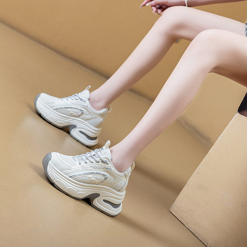 增高8cm巴黎老爹鞋女2026年秋季新款百搭鞋厚底鞋轻便内增高女鞋