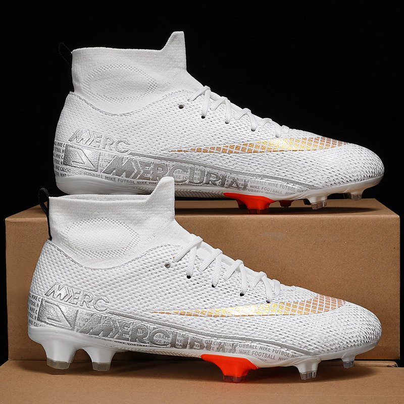 跨境 新款足球鞋男女学生AG长钉C罗梅西TF碎钉专业比赛训练鞋