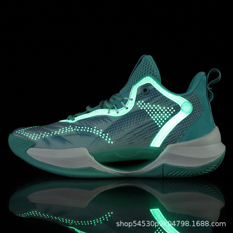 秋冬季新款夜光篮球鞋男休闲运动鞋体育生防滑耐磨情侣实战球鞋子