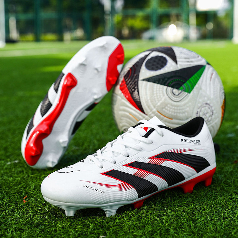跨境新款低帮足球鞋男女学生碎钉TF成人ag长钉人造草地比赛训练鞋