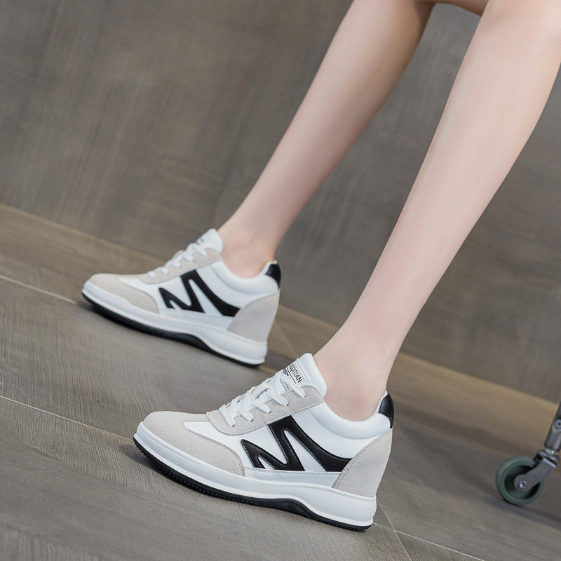 跨境四季抖音快手同款阿甘鞋网红德训运动跑鞋韩版休闲内增高女鞋