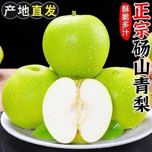 安徽砀山青皮翠玉梨砀山脆梨皇冠梨翠冠梨子水果青梨当季新鲜大果