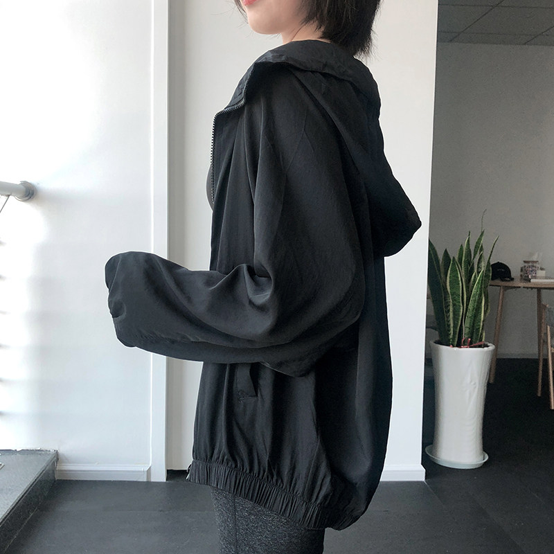 运动防晒衣女防紫外线薄款速干宽松瑜伽健身连帽外套户外跑步罩衫|ruв категории спортивный костюм/досуг одежды, спортивный пиджак/пальто - от Buy2taobao.com для оказания профессиональной услуги покупки агента Taobao