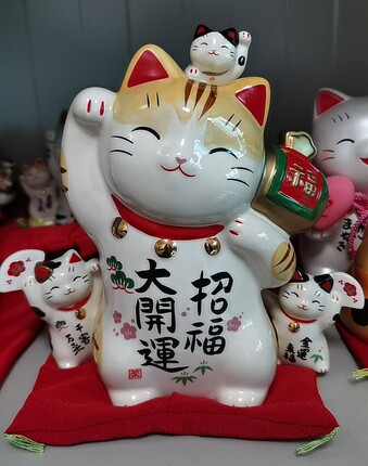 yes日本存钱罐招财猫 大摆件开业乔迁收银结婚生日礼品居家 20厘