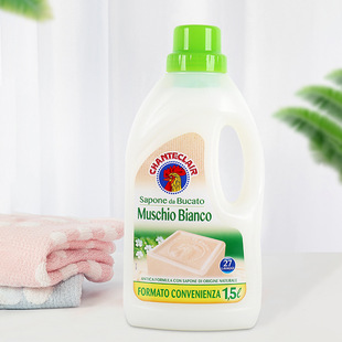 瓶清洁衣物白苔香味洗衣液 意大利大公鸡管家液态洗衣皂1500ml