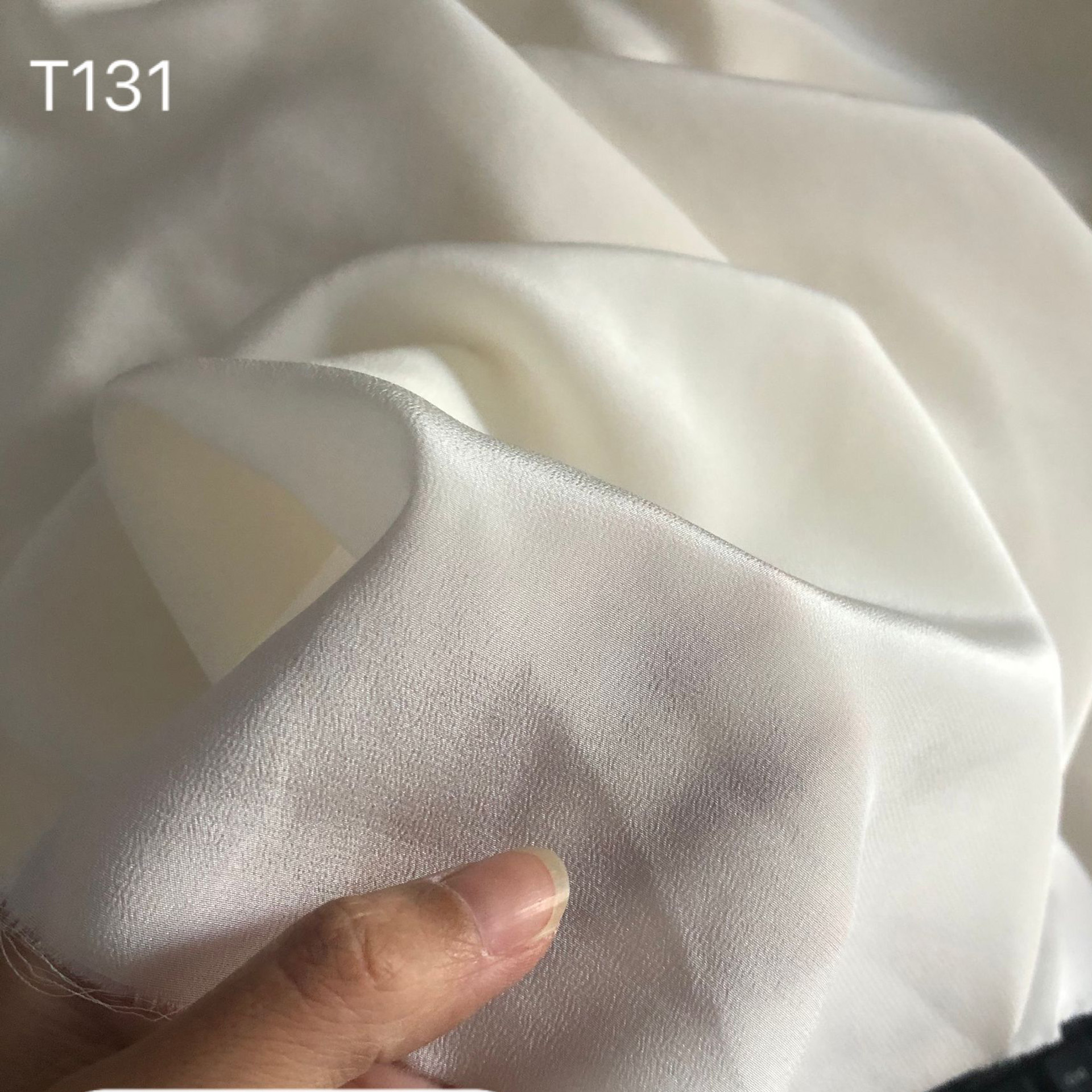 100%桑蚕丝白色零头布双绉