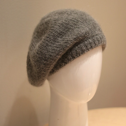 帽范 文艺日系纯色60%羊毛贝雷帽女秋冬针织百搭英伦休闲画家帽女