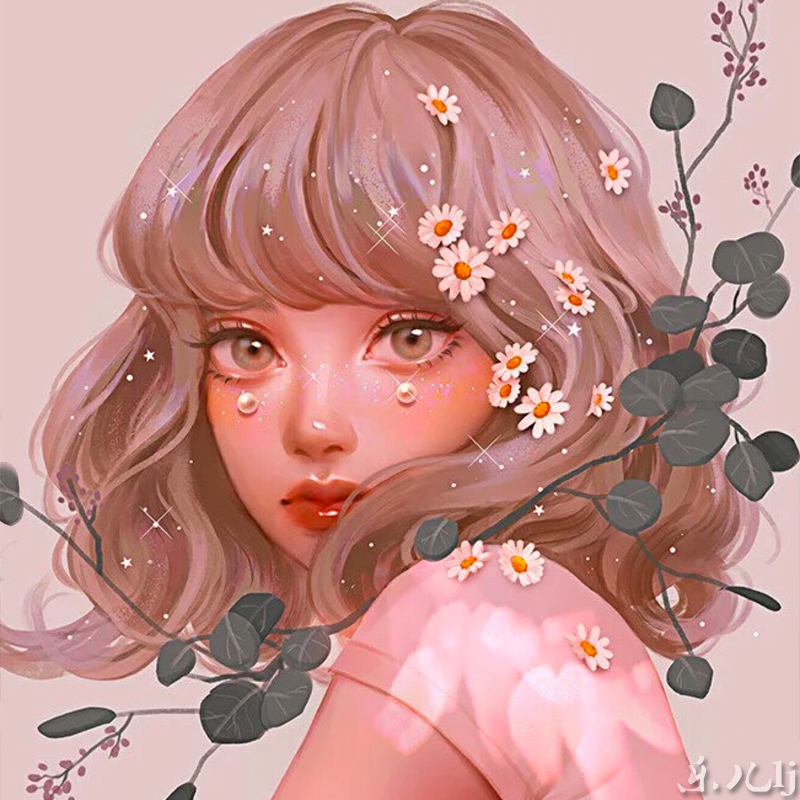 lisa梦幻少女钻石画卡通卧室简单十字绣2021新款女孩