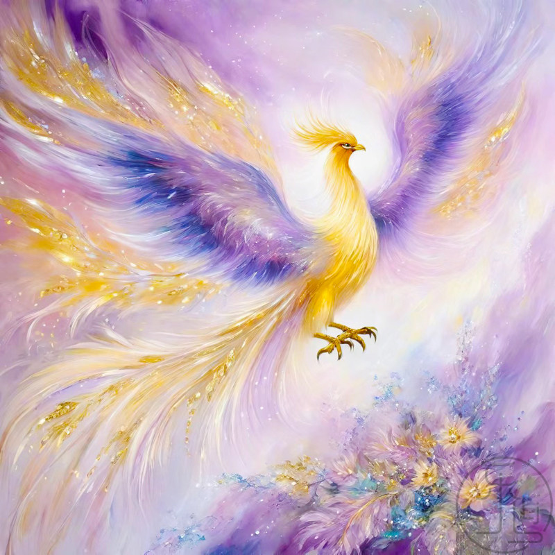 梦幻凤凰钻石画满钻2024新款客厅高级感手工贴钻画十字绣吉祥神兽