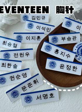 seventeen韩国男团胸针徐明浩崔胜哲洪知秀徽章周边胸牌书包挂件