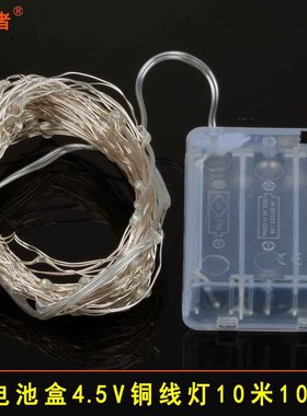 3A电池盒10米100LED铜线灯米粒装饰灯串婚庆圣诞彩灯萤火虫波波球