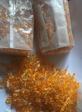 节日圣诞彩灯装饰F5内凹LED橙色发光二极管小灯泡1000个装小灯珠