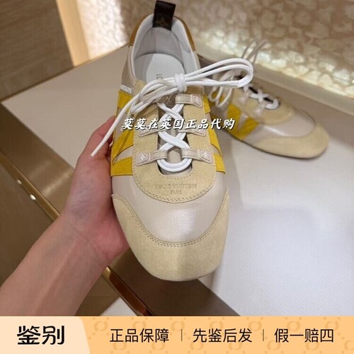 撞色皮革徽标logo德训鞋