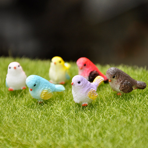 新品小鸟超迷你多肉花盆栽玩偶