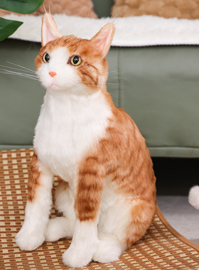 仿真猫咪玩偶橘猫公仔毛绒玩具