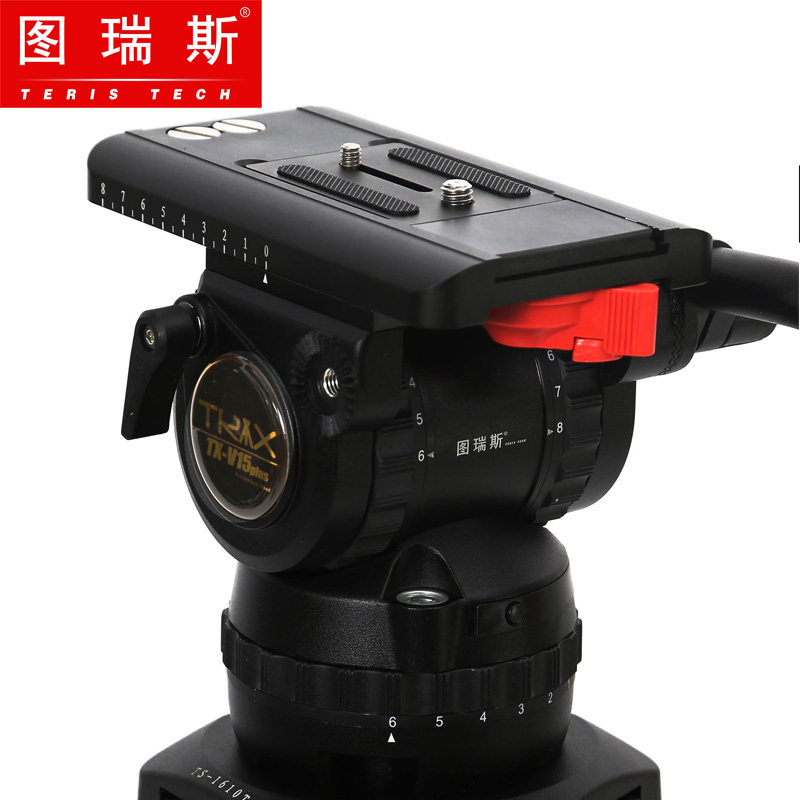 图瑞斯(trix)TX-V15 plus单反相机摄像机液压阻尼云台100mm碗口