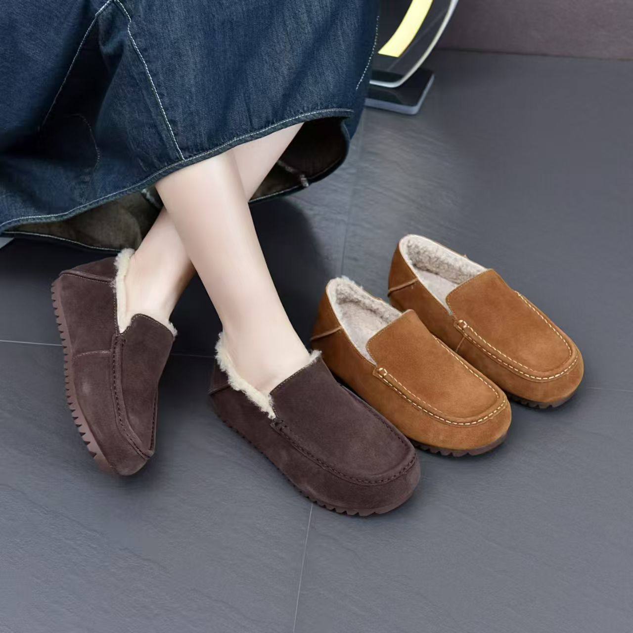 【秋冬女鞋】25年秋冬新款休闲加绒女鞋厂家直发