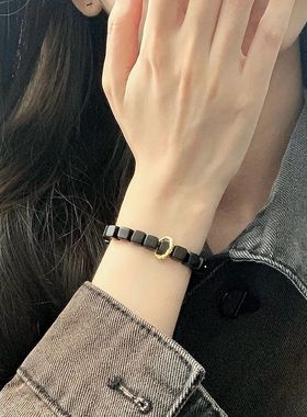 新中式古风小众高级感黑檀木手链