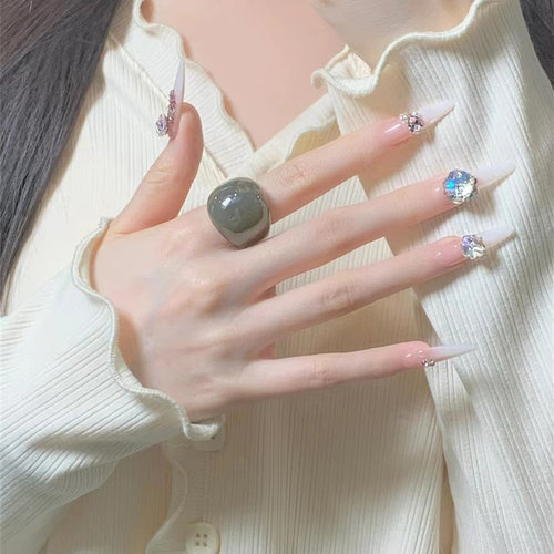 树脂戒指小众设计高级冷淡