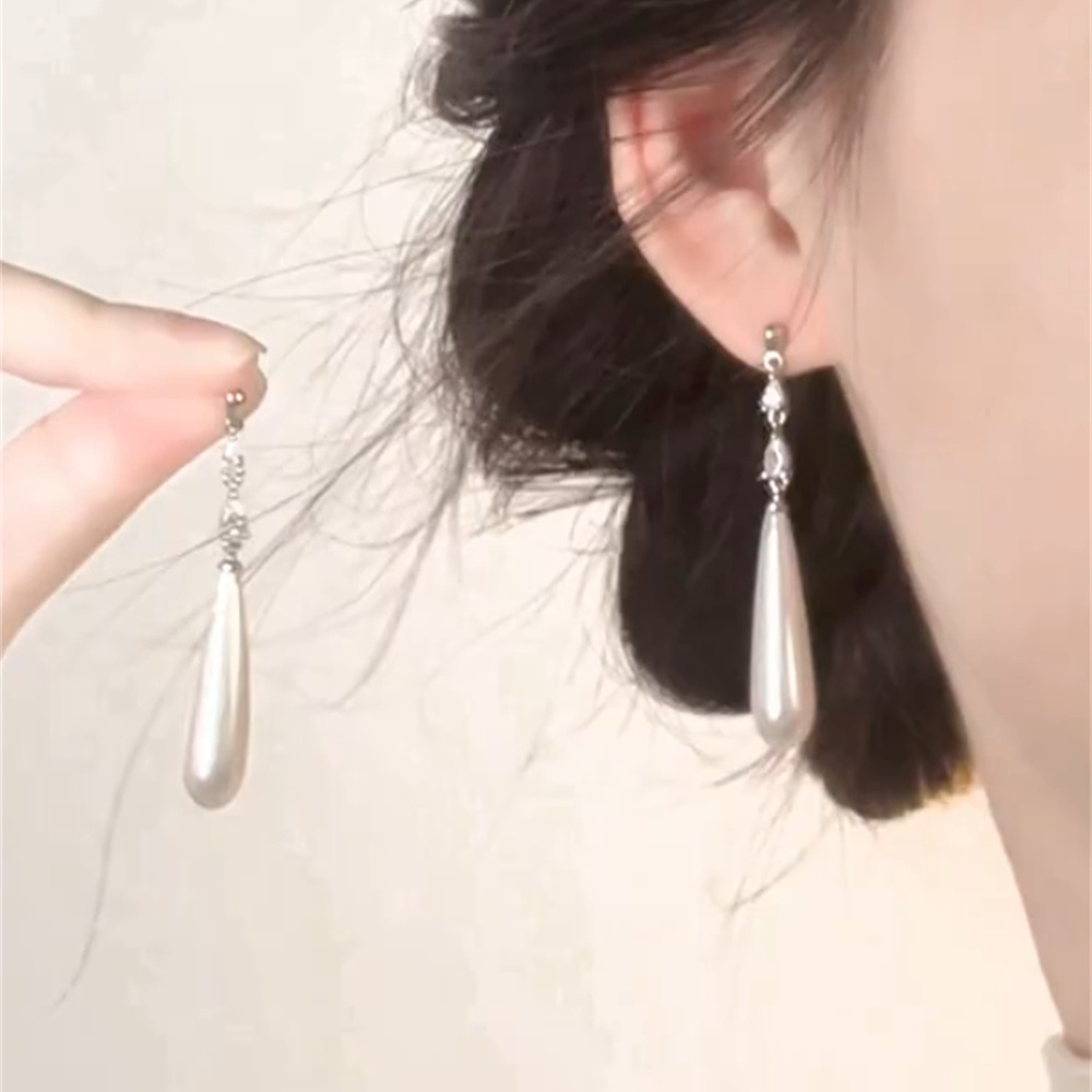 新中式水滴耳钉国风爆款长款耳饰