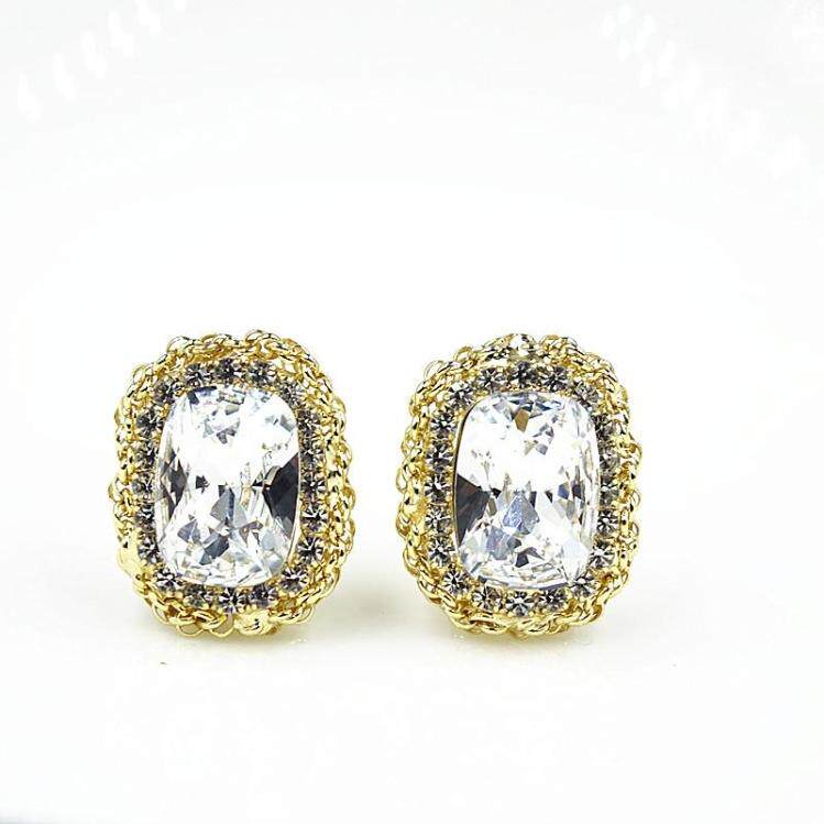 新光饰品韩版超闪多切面气质奢华水晶 耳钉女耳环耳饰包邮