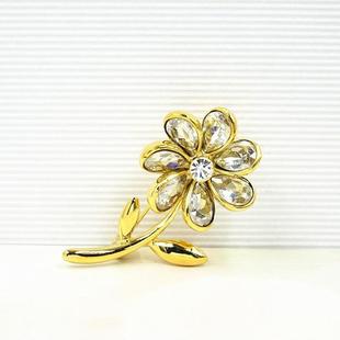 英伦领花胸花简约 包邮 新光饰品水晶花胸针西装 配饰西服日韩时尚