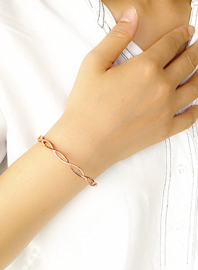 韩版微镶锆石轻奢手环时尚包邮