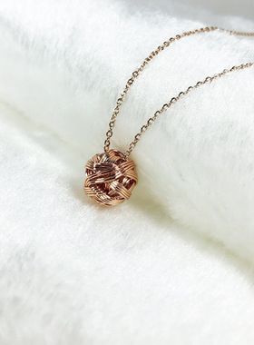 韩国东大门新款轻奢绣球项链女