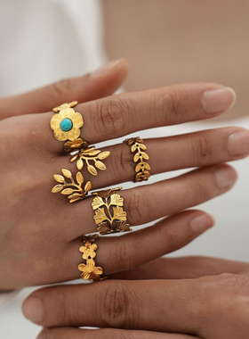 欧美新款热销戒指不锈钢真空电镀