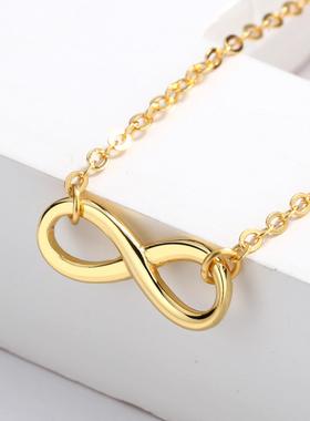 8字形无限大符号s925纯银简约爱