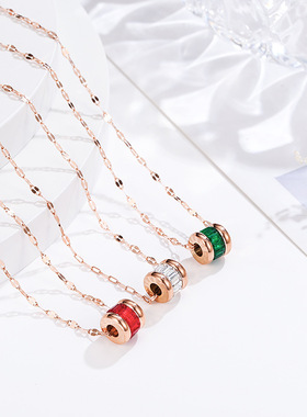 彩色单排锆石锁骨链61