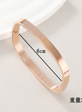 跨境源头创意钛钢方形手镯