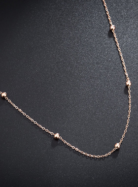 个性简约玫瑰金锁骨链