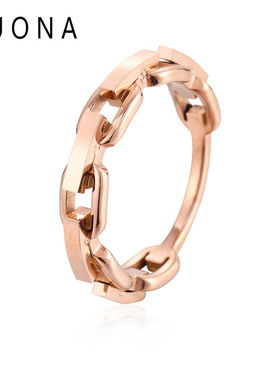 钛钢镂空方形戒指0234