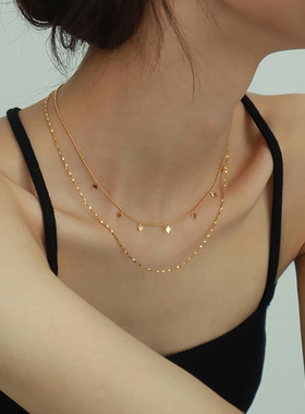 钛钢金色满天星项链01