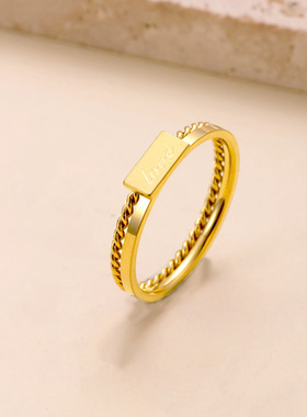 跨境热销不锈钢情侣对戒