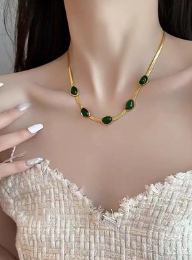 钛钢祖母绿刀片链4630