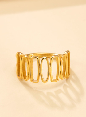 小众冷淡风不锈钢食指戒