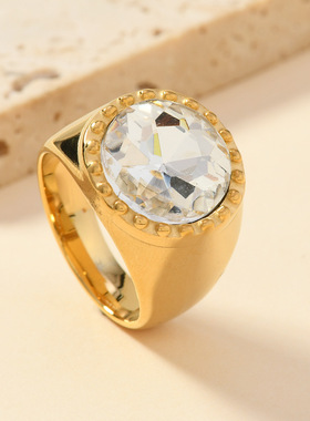 欧美轻奢复古宫廷宝石戒指