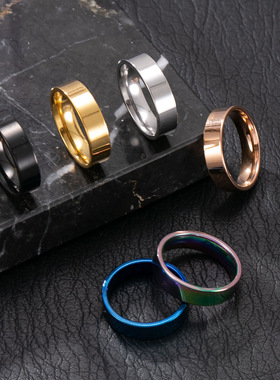跨境热销不锈钢素圈戒指