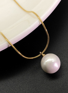韩版简约高光珍珠项链