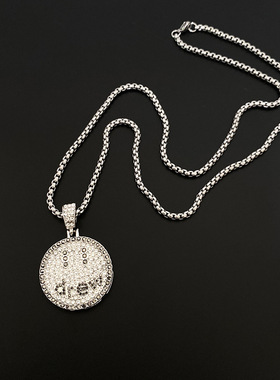 钛钢金色笑脸蛇骨链36